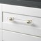 Gliderite Hardware 6-1/4 in. Center to Center Clear Acrylic Cabinet Pull Satin Gold 4718-160-SG-1 - alternate 3